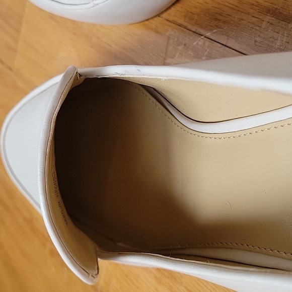 Michael Kors White Loafers with Gold Heel - Picture 6 of 8